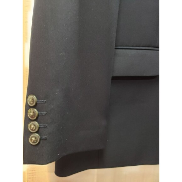 Haggar Active Series Blazer 42R Navy Tailored Fit Polyester Blend Double Vent - Picture 10 of 12